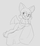  anthro breasts chiropteran female fours_(artist) genitals looking_at_viewer lying mammal nipples pussy rock rouge_the_bat sega solo sonic_the_hedgehog_(series) 