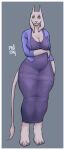  3_toes anthro arm_under_breasts belly big_breasts boss_monster bottom_heavy bovid breasts caprine cardigan chubby_female clothed clothing curvy_figure digitigrade dress fangs feet felid female floppy_ears fur goat horn huge_thighs humanoid hybrid lion long_tail looking_at_viewer mammal mature_anthro mature_female md34 monster pantherine slightly_chubby solo tail_tuft thick_thighs tight_clothing toes toriel tuft undertale undertale_(series) video_games voluptuous white_body white_fur wide_hips yellow_sclera 