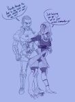 2024 absurd_res alien alien_humanoid armor bioware clothed clothing commander_shepard dialogue duo electronic_arts english_text female fully_clothed headgear helmet hi_res human human_on_humanoid humanoid interspecies keroa male male/female mammal mass_effect not_furry quarian standing tali&#039;zorah text