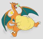  ambiguous_gender belly bodily_fluids burping charizard claws digestion digestion_noises fire hi_res holding_belly nintendo open_mouth pok&eacute;mon pok&eacute;mon_(species) rumbling_stomach saliva skllkndy solo teeth tongue video_games vore wings 