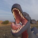  3d_(artwork) absurd_res bodily_fluids bunsen clothed clothing digital_media_(artwork) dragon drooling duo fangs feral hair hi_res horn human macro male male/male mammal micro mouth_shot open_mouth oral_vore racf92 saliva scalie size_difference teeth throat tongue tongue_out vore western_dragon 