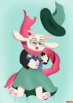  absurd_res anthro baking bovid caprine clothing deltarune digital_media_(artwork) end0609 eyewear fur glasses goat happy hat headgear headwear hi_res jumping male mammal pawpads ralsei simple_background solo undertale_(series) video_games white_body white_fur 