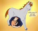 allen_(allenshorse) ambiguous_gender arcanine artist duo endo equid equine female_(lore) feral generation_1_pokemon hi_res horn inflation internal male_(lore) mammal mythological_creature mythological_equine mythology nintendo paradoxinhead pokemon pokemon_(species) soft_vore speech_bubble tablet tablet_pen unicorn vore
