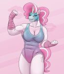  abs absurd_res anthro athletic athletic_anthro athletic_female biceps big_breasts breasts clothed clothing equid equine female hair hand_wraps hi_res horn huniepi mammal mask muscular muscular_anthro muscular_female simple_background solo sports_mask sportswear unibro_pi unicorn unicorn_horn wraps wrestler wrestling_clothing wrestling_mask 