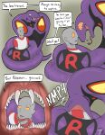 2024 absurd_res arbok arkailart bodily_fluids duo english_text eye_contact fangs feral feral_pred forked_tongue generation_1_pokemon hi_res human human_prey hypnosis imminent_death imminent_vore inside_mouth larger_feral larger_pred long_body looking_at_another mammal mind_control mouth_shot nintendo open_mouth oral_vore pokemon pokemon_(species) purple_body purple_scales reverse_mouth_shot ringed_eyes saliva scales sequence serpentine simple_background size_difference smaller_human smaller_prey soft_vore speech_bubble tail team_rocket teeth text tongue upwell_shot vore watermark