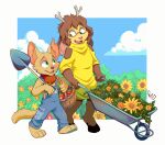  absurd_res alexhuntsbooty anthro biped duo fan_character female fluffy gardening hi_res league_of_legends male male/female mammal neck_tuft pandapaco riot_games size_difference teemo_the_yiffer tuft video_games yordle 