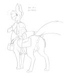 absurd_res anus backsack balls citra citra_taur english_text genitals halbean hi_res male mammal mammal_taur monochrome perineum puffy_anus quadruped solo tail taur text twerp_(halbean)