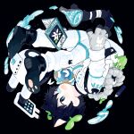  +_+ 1boy animal_ears animal_ears_helmet animal_helmet astronaut bandaged_tail black_hair black_shoes blue_eyes book cat_boy cat_ears cat_tail commentary_request cotono_(nazekun) earth_(planet) erlenmeyer_flask flask gloves grey_gloves helmet highres long_sleeves male_focus neko-kun_(cotono_(nazekun)) open_book original paw_print_soles planet rabbit_ears shoes short_hair solo space space_helmet spacesuit sprout_on_head star_(sky) tail tail_through_clothes translation_request unworn_headwear unworn_helmet 