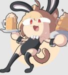 2024 alcohol animal_humanoid beer beer_mug beverage black_clothing black_legwear black_leotard black_thigh_highs bow_tie brown_ears brown_hair brown_tail bunny_costume cat_humanoid clothed clothing costume digital_media_(artwork) fake_ears fake_rabbit_ears fake_rabbit_tail fake_tail felid felid_humanoid feline feline_humanoid female hair holding_object holding_plate humanoid karikhuri legwear leotard mammal mammal_humanoid mile neco-arc plate red_eyes shirt_cuffs solo tail tan_body tan_skin thigh_highs tongue tsukihime type-moon white_bow_tie