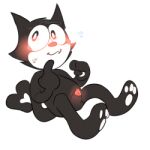  animal_genitalia animal_penis black_body black_fur blush blushing_at_viewer blushing_penis domestic_cat felid feline feline_penis felis felix_the_cat felix_the_cat_(series) feral fur genitals low_res male mammal penis sitting small_penis solo thumbnail unknown_artist white_body white_fur 