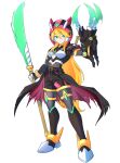  absurdres alternate_costume alternate_hairstyle armor armored_boots belt blonde_hair blue_eyes body_armor bodystocking boots breasts chest_jewel ciel_(mega_man) claw_(weapon) commission commissioner_upload dagger energy_weapon eyelashes forehead_jewel full_body gauntlets gloves highres holding holding_polearm holding_weapon hood hood_up knife long_hair looking_at_viewer mechanical_ears mega_man_(series) mega_man_zero_(series) multiple_belts non-web_source petite polearm shorts shoulder_armor small_breasts thighs transparent_background uta_guipiy weapon 