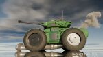 16:9 2025 4k absurd_res alternate_version_at_source dire_machine dire_tank dire_vehicle engine exhaust exhaust_smoke feral genitals gun hi_res living_machine living_tank living_vehicle machine magnetfighter male outside penis ranged_weapon solo tank_(vehicle) tire vehicle weapon wheel widescreen