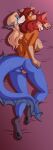  3_heads absurd_res anthro anus aquatic_dragon big_breasts blonde_hair blue_body blue_scales bovid bovine breasts brown_body brown_fur butt canid cattle changeling_tale dakimakura_design digital_media_(artwork) dragon female fin freckles fur fusion genitals grace_(changeling_tale) hair hi_res horn jessie_(changeling_tale) looking_at_viewer lying mammal marine marion_(changeling_tale) multi_head nude on_front open_mouth pawpads pussy red_hair scales simple_background solo the_dark_mangaka 