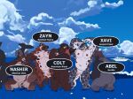 abel_(cosmictail) anthro ape balls belly biceps bison bovid bovine bude calf_muscles caprine casual_nudity colt_(cosmictail) cosmictail crouching cruise_ship deltoids first flaccid forearm_muscles foreskin genitals goat gorilla group haplorhine hi_res hyena ibex laugh leopard_seal male male/male mammal manly marine mature_male merchant_ship musclegut muscular muscular_arms muscular_legs muscular_thighs nashir_(cosmictail) navel nipples nude nude_beach partially_submerged passenger_ship pecs penis pinniped playful primate seal ship sky skyscape slightly_chubby standing triceps vehicle water watercraft wave xavi_(cosmictail) yellow_sclera zayn_(cosmictail)