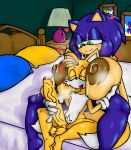 absurd_res anthro areola balls bed bedroom bedroom_sex biege_fur big_areola big_breasts big_butt big_nipples big_penis blue_body blue_eyes blue_fur bodily_fluids breast_play breast_squish breasts butt canid canine cum cum_drip cum_on_body cum_on_breasts cum_on_chest cum_on_face cum_on_self cumshot detailed detailed_background digital_drawing_(artwork) digital_media_(artwork) dripping duo duskizi ejaculation erection eulipotyphlan feet female fox full-length_portrait fur furniture furniture_lamp genital_fluids genitals green_eyes hair handjob handjob_from_behind happy heart_symbol hedgehog hi_res holding_breast holding_penis huge_areola huge_breasts huge_butt huge_nipples huge_penis humanoid_genitalia inside lamp lamp_shade male male/female mammal miles_prower nipples nude nude_female nude_male on_bed on_lap open_mouth penile penis photo pillow portrait sega sex shaded signature sitting sitting_on_bed sitting_on_lap size_difference smile sonic_the_hedgehog sonic_the_hedgehog_(series) squish steam steam_clouds steaming_body stroking_penis tail tan_body tan_fur thick_thighs vein veiny_penis white_body white_fur wide_hips yellow_body yellow_fur