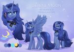  2021 blue_body blue_eyes blue_fur blue_hair cutie_mark digital_media_(artwork) equid equine feathered_wings feathers female feral fur hair hi_res horn mammal margony my_little_pony smile solo winged_unicorn wings 