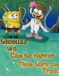 armor boy-wolf breath bubble clothed clothing english_text female headgear helmet hi_res male mammal necktie nickelodeon open_mouth panting rodent sandy_cheeks sciurid sea short smile sponge spongebob_squarepants spongebob_squarepants_(character) standing text tree_squirrel underwater water