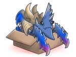 ambiguous_gender arthropod back_spikes blue_body box canes-cm capcom carapace carapaceon cardboard cardboard_box ceanataur claws container crustacean eyestalks feral head_spikes if_it_fits_i_sits_(meme) in_box in_container mantis_arms meme monster_hunter multicolored_body rustrazor_ceanataur simple_background solo spikes spikes_(anatomy) white_background white_body