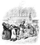 1868 19th_century accipitrid accipitriform ancient_art anthro asinus avian bear biped bird boat border bottomwear camel camelid canid canine classy clothing cross-hatching donkey dress equid equine feathers felid feline fox galliform hat hatching_(art) headgear headwear hi_res holding_clothing holding_hat holding_headgear holding_headwear holding_object lion lynx male mammal monochrome mouse murid murine pantherine pants peafowl phasianid pierre-jules_hetzel public_domain queue rodent shaded simple_background smoking standing steamboat telescope tiger top_hat traditional_media_(artwork) turkey vehicle water watercraft white_background white_border