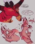 2024 4:5 4_eyes 4_horns :d abdominal_bulge anal anal_penetration anthro areola backsack balls barefoot big_dom_small_sub big_penis bite biting_lip black_eyebrows black_horn black_wings blush bodily_fluids butt candle carrying_another claws clenched_teeth demon demon_dragon dialogue disembodied_head dominant dragon duo earless ellipsis english_text erection european_mythology extreme_size_difference eyebrows eyes_closed feet fellatio fire forked_tongue genitals glowing glowing_eyes grey_background happy head_tilt heart_symbol helluva_boss hi_res horn humanoid_genitalia humanoid_penis imp licking long_tail long_tongue looking_away lying male male/male manly markings membrane_(anatomy) membranous_wings motion_lines multi_eye multi_horn multicolored_body multicolored_horn multicolored_skin multicolored_wings mythological_creature mythological_scalie mythology narrowed_eyes nipples noseless not_furry_focus nude on_back on_bottom on_front on_ground on_head on_top one_eye_closed open_mouth oral orange_body orange_skin oversized_oral penetration penile penis penis_lick piercing pink_penis pink_tongue presenting presenting_balls presenting_penis profanity pubes raised_eyebrows red_balls red_body red_horn red_nose red_skin red_tail red_wings reverse_cowgirl_position saliva satan_(helluva_boss) scalie seductive sex sharp_teeth simple_background size_difference sketch smile solo_focus spade_tail speech_bubble spread_legs spreading squint tail tail_wrapped_around tail_wrapped_around_finger tail_wrapped_around_penis teeth text thick_penis tongue tongue_piercing tongue_stud vanillabrwnsugr western_dragon white_horn wings yellow_eyes yogirt_(helluva_boss)