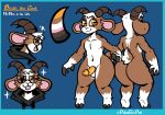 2_toes 3_fingers absurd_res anthro bean_(beanthegoat) black_clothing black_hoodie black_topwear blep blush bovid brown_body brown_fur brown_horn butt caprine clothing english_text eyewear facial_markings feet fingers fur genitals glasses goat head_markings hi_res hoodie hooves horn male mammal markings model_sheet multicolored_body multicolored_tail nude orange_blush orange_eyes orange_penis penis polarfoxpat smile solo tail text toes tongue tongue_out topwear wearing_glasses white_body white_fur