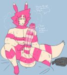  anthro balls big_balls big_penis bodily_fluids broken_condom condom condom_box fan_character finn_(shewiff) furret genitals hair heavy_balls hi_res huge_balls huge_penis humanoid male muscular muscular_anthro muscular_male nintendo penis pink_body pink_hair pok&eacute;mon pok&eacute;mon_(species) sexual_barrier_device shewiff shiny_pok&eacute;mon solo sweat sweaty_genitalia video_games 