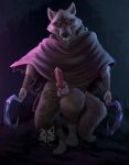 4_toes animal_genitalia animal_penis anthro arm_wrapping arm_wraps balls bodily_fluids bottomwear canid canine canine_genitalia canine_penis canis casual_erection cheek_tuft claws cloak clothing creepy creepy_face creepy_smile death_(puss_in_boots) detailed dreamworks drooling dual_wielding erection facial_markings facial_tuft fangs feet floop_mellow fluffy fluffy_tail front_view fur fuzzy fuzzy_balls genital_fluids genitals glowing glowing_eyes grey_body grey_fur head_markings head_tuft hi_res holding_object holding_weapon knot leg_wrap leg_wraps looking_at_viewer male mammal markings mask_(marking) neck_tuft open_mouth pants penis poncho precum precum_string puss_in_boots_(franchise) raised_leg red_eyes saliva sickle simple_background small_balls small_penis smile solo standing tail teeth toes torn_clothing tuft vein veiny_penis watermark weapon wolf wrapped_arms wrapped_legs wraps
