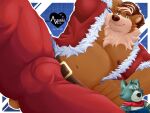  absurd_res anthro ayasakiace chubby_male cookboss88 hi_res male male/male mammal pinup pose sexy_santa slightly_chubby solo ursid youtuber 