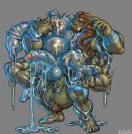 2023 4_arms abs anal anal_penetration arm_markings ball_tuft balls barazoku beard big_dom_small_sub blue_arms blue_balls blue_body blue_chest blue_feet blue_fingers blue_hands blue_head blue_legs blue_nipples blue_penis blue_toes bodily_fluids brown_beard brown_facial_hair brown_hair brown_pubes chest_markings cum cum_from_mouth cum_in_ass cum_in_mouth cum_inside dominant facial_hair feet foreskin genital_fluids genitals goo_creature green_arms green_balls green_body green_chest green_feet green_fingers green_hands green_head green_legs green_nipples green_penis green_skin green_toes hair hi_res humanoid icysagedorc leg_markings male male/male male_humanoid markings multi_arm multi_limb muscular muscular_humanoid nipples not_furry orc pecs penetration penile penile_penetration penis pubes size_difference translucent translucent_body tuft tusks