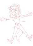 2025 anthro boots clothing dated dbaru domestic_cat felid feline felis female footwear full-length_portrait high_heeled_boots high_heels kitty_katswell mammal monochrome nickelodeon portrait red_and_white shoes sketch solo t.u.f.f._puppy