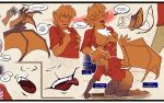 anthro bat bat_ears bat_tail bat_wings blush brown_body brown_fur brown_hair clothing dialogue fan_character fangs female fur fur_tuft gender_transformation green_eyes hair hi_res human kneeling licking_teeth male mammal membrane_(anatomy) membranous_wings mental_transformation mid_transformation mtf_transformation n64_cartridge open_mouth red_clothing red_shirt red_topwear shirt simple_background smile solo species_transformation tearing_shirt teeth tf-sential topwear transformation tuft wings