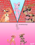 angry anthro bandanna_on_forehead baseball_bat bat_(object) belly big_pussy blue_eyes breasts brown_body charmander comic comic_panel crocodilian cross-popping_vein dialogue dog_tags dredge_claymore ember_fuegez eyelashes eyewear eyewear_on_head fan_character female fire fist flaming_tail floating generation_1_pokemon generation_5_pokemon genitals goggles goggles_on_head green_eyes grey_eyes hi_res holding_object humanoid_genitalia humanoid_penis jewelry kerchief krokorok legendary_pokemon magic_pregnancy male mew_(pokemon) necklace ninjatreecko nintendo nipples open_mouth orange_body penis pink_belly pink_body pokemon pokemon_(species) pokemorph pregnant pregnant_anthro pregnant_female pregnant_male profanity pussy raised_fist raised_hand rapid_pregnancy reptile scalie shark_tooth_necklace simple_background small_breasts solo standing striped_body stripes tagme tail tan_belly teeth womb_tattoo yelling yelling_at_another