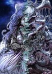 anthro cosmic_horror deity devidra_(jasonvuk666) dhacktrix earth elder_gods_(h.p._lovecraft) felid feline female fur glowing glowing_eyes grey_body grey_fur hair lovecraftian lovecraftian_(genre) mammal planet purple_hair solo space true_form universe