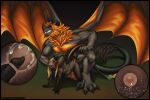 abdominal_bulge all_fours anor_nikimura anthro back_wings bared_teeth black_body bodily_fluids bovid breed breeder breeding_kink brown_body bulge caprine cervical_penetration comic_panel cum cum_inside cum_overflow doggystyle dragon duo european_mythology fangs female fin from_behind_position genital_fluids green_eyes grin hair hi_res horn image_bubble impregnation impregnation_kink internal internal_vaginal kneeling kneeling_sex long_hair long_tail looking_pleasured male male/female mammal mane marine mythological_creature mythological_marine mythological_scalie mythology orange_body ovum penetration scalie sea_goat sex size_difference smile sperm_cell spread_wings tail teeth thalis thalislixeon throat_grab western_dragon wings