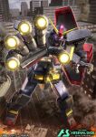 artist_request bandai beam_cannon building company_name copyright_logo copyright_name copyright_notice energy_beam fake_screenshot finger_cannon firing glowing glowing_eyes gundam gundam_arsenal_base hong_kong machinery mecha mecha_focus mobile_suit psyco_gundam realistic robot science_fiction shield solo titans_(gundam) v-fin zeta_gundam 