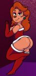  2021 absurd_res anthro armwear bedroom_eyes big_breasts big_butt breasts brown_eyes butt canid canine canis christmas christmas_clothing cleavage clothed clothing curvy_figure digital_media_(artwork) disney domestic_dog dress ear_piercing ear_ring elbow_gloves eyelashes eyeshadow female fingers fur gloves goof_troop hair handwear hi_res high_heels holidays long_hair looking_at_viewer makeup mammal markings mole_(marking) mr.under narrowed_eyes orange_hair piercing roxanne_(goof_troop) seductive simple_background smile snow snowing solo someth1ngoranother standing tan_body tan_fur thick_thighs voluptuous wide_hips 