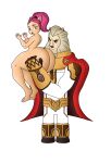 big_breasts big_butt breasts butt cape clothed clothed_male clothing domestic_cat enemies enemy evil_face felid feline felis female feral hair hi_res lifted lifting lion looking_back male male/female mammal manus_(running_man) miyo_(running_man) nude nude_female pantherine pink_hair ponytail running_man shocked solo