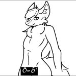  anthro censor_bar erzafluff front_view girly male model_sheet pose simple_background solo standing thick_thighs unfinished 