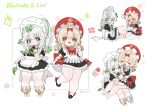  2girls :d :o absurdres alternate_body_size apron arm_at_side bare_legs barefoot black_dress black_shoes blonde_hair blush_stickers bow character_name closed_eyes commentary_request cross-shaped_pupils dress dress_bow frilled_apron frilled_dress frilled_hat frills from_side genshin_impact gloves green_bow green_eyes grey_hair hair_between_eyes hair_bow hand_on_another&#039;s_thigh hand_on_ground hand_on_own_chest hand_up hat heart highres holding_another&#039;s_leg hug klee_(genshin_impact) legs_apart legs_together light_smile long_hair looking_at_viewer looking_to_the_side low_twintails maid maid_apron motion_lines multiple_girls multiple_views nahida_(genshin_impact) open_mouth orange_eyes parted_lips pear-shaped_figure pointy_ears red_bow red_hat red_sash sash shoes short_dress short_sleeves short_twintails simple_background sitting sitting_on_lap sitting_on_person smile standing standing_on_one_leg symbol-shaped_pupils teeth thick_thighs thighs twintails upper_teeth_only white_apron white_background white_gloves zhishuixy 