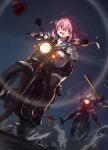  2girls alternate_breast_size artist_request baseball_bat bocchi_the_rock! breasts broken_glass crying crying_with_eyes_open curvy drifting floating floating_hair glass gotoh_hitori highres huge_breasts ijichi_nijika motion_blur motion_lines motor_vehicle motorcycle multiple_girls night non-web_source riding scared school_uniform see-through_clothes serafuku smoke smug source_request speed_lines sweatdrop tears thick_thighs thighhighs thighs torn_clothes torn_thighhighs traffic_cone wavy_mouth 