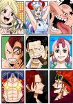  4girls 6+boys abs aqua_cape arms_behind_head bellemere black_hair blonde_hair buzz_cut cape carrying carrying_person cigar cigarette commentary_request couchpotato_op crocodile_(one_piece) earrings eustass_kid eyewear_on_head facial_mark facial_tattoo franky_(one_piece) gerd_(one_piece) giant giantess goggles goggles_on_head hair_slicked_back heart highres horns japanese_clothes jewelry kimono long_hair long_nose looking_at_viewer multiple_boys multiple_drawing_challenge multiple_girls one_piece open_mouth pink_hair profile rebecca_(one_piece) red_hair round_teeth scar scar_on_face shanks_(one_piece) short_hair sidelocks size_difference sleeveless sleeveless_kimono smile stitched_face stitches swept_bangs tattoo teeth tongue tongue_out vasco_shot very_short_hair wyper_(one_piece) yamato_(one_piece) 