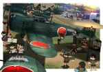  6+girls abyssal_ship aircraft airplane ball beetle black_hair brown_hair bug bug_hunting butterfly_net cooking day dragonfly enemy_lifebuoy_(kancolle) fairy_(kancolle) grass green_hat grill grilling hammer hand_net hat highres holding holding_ball holding_butterfly_net holding_hammer holding_swim_ring innertube kantai_collection kill_markings lying military_uniform military_vehicle mini_person minigirl multiple_girls n1k on_back outdoors propeller propeller_fighter rhinoceros_beetle roundel running sitting standing sunglasses swim_ring timmyyen 