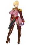  1girl adapted_costume belt blonde_hair blue_eyes bodysuit boots breasts cecilia_irene commentary_request condom covered_nipples dildo dominatrix full_body gloves gundam gundam_gquuuuuux hair_bun high_heel_boots high_heels highres huge_breasts komii large_breasts latex latex_bodysuit latex_boots latex_gloves looking_at_viewer lube military_uniform nipples platform_boots see-through_bodysuit see-through_clothes sex_toy shrug_(clothing) solo standing strap-on thigh_boots thighhighs used_condom zipper 