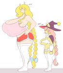&gt;:&lt; 2016 accessory anthro ball big_breasts biped blonde_hair blue_eyes boots bottomwear bow_ribbon bow_tie braided_hair breasts canid canine canis cassie_torbjornson cleavage closed_frown clothed clothed_anthro clothed_female clothed_human clothing domestic_dog duo english_description eyebrow_through_hair eyebrows female footwear frown full-length_portrait fur furgonomic_hat furgonomic_headwear furgonomic_witch_hat furgonomics hair hair_accessory hair_bow hair_ribbon hat headgear headwear height height_comparison hi_res hotpants huge_breasts human hyper hyper_breasts legwear light_body light_skin lineup long_hair mammal midriff mouth_closed navel nipple_outline pigtails pink_clothing pink_topwear portrait purple_eyes red_bottomwear red_clothing red_hotpants red_shorts ribbons salmon_hair shoes shorts side_boob side_view simple_background skimpy socks standing tennis_ball theycallhimcake thigh_boots thigh_highs thigh_socks topwear totty_(theycallhimcake) translucent translucent_hair twin_braids under_boob white_background white_clothing white_footwear white_legwear white_socks white_thigh_highs white_thigh_socks witch_hat yellow_body yellow_fur