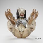  alien crossgender feet female foot_fetish humanoid not_furry predator_(franchise) solo xenophile072 yautja 