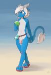 2025 2_horns 3_toes ajin anthro artist_name balls beverage blue_arms blue_body blue_claws blue_ears blue_feet blue_fingers blue_hands blue_legs blue_skin blue_tail blue_toe_claws blush casual_nudity claws clothing coconut coconut_drink countershade_feet countershade_torso countershading dated digital_drawing_(artwork) digital_media_(artwork) dragon drinking drinking_straw drupe_(fruit) eyebrow_through_hair eyebrows eyewear eyewear_only fanny_pack feet finger_claws flaccid flip_flops food footwear footwear_only foreskin front_view fruit full-length_portrait fur fur_tuft genitals glans gradient_background grey_horn hair hi_res holding_beverage holding_coconut holding_object horn humanoid_genitalia humanoid_penis long_penis long_tail male male_anthro mostly_nude mythological_creature mythological_scalie mythology navel nude nudist partially_retracted_foreskin penis pink_foreskin pink_glans pink_penis plant plantigrade portrait sandals scalie shoes simple_background snout solo standing sunglasses sunglasses_only tail tail_tuft text toe_claws toes translucent translucent_hair tuft walking white_body white_countershading white_hair white_tail yellow_eyes