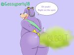 anthro archie_comics big_butt bubble_butt butt butt_focus clothing eyewear eyewear_on_head fart fart_cloud fart_fetish farting_at_viewer gloves half-closed_eyes handwear hi_res male male_farting mammal marine narrowed_eyes pinniped purple_body rotor_the_walrus scratching_butt sega solo sonic_the_hedgehog_(archie) sonic_the_hedgehog_(comics) sonic_the_hedgehog_(series) speech_bubble supersonicparty18 tail tusks walrus
