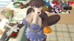 3d_(artwork) absurd_res anthro apron basket beastars big_breasts bodily_fluids breasts catfish clothing container cookie cucumber cutlery digital_media_(artwork) female fish fishnet_clothing fishnet_legwear five_nights_at_freddy&#039;s five_nights_at_freddy&#039;s:_security_breach food fruit game_boy game_boy_family gloves handwear hi_res holding_food holding_object joellovejuno juno_(beastars) kitchen kitchen_knife kitchen_utensils knife legwear marine nintendo orange_(fruit) plant plushie roxanne_wolf roxanne_wolf_plush_(fnaf) scottgames solo source_filmmaker_(artwork) steel_wool_studios sweat tail tools toy