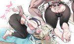  1boy 1girl after_sex all_fours anal arm_held_back arm_up ass azur_lane bar_censor bare_arms bare_shoulders barefoot black_choker black_hairband black_pants blonde_hair blue_eyes blush breasts censored choker clothed_sex commentary_request commission cropped_legs cum cum_in_ass cumdrip disembodied_hand doggystyle from_behind from_side full_body hair_ornament hair_spread_out hairband half-closed_eyes head_out_of_frame heart hetero highres holding_another&#039;s_wrist large_breasts long_hair mat midriff motion_lines multiple_views nakamura_rohane no_panties official_alternate_costume on_floor open_mouth painleve_(azur_lane) painleve_(team_stretching)_(azur_lane) pants penis pixiv_commission ponytail profile pussy rolling_eyes saliva sex sex_from_behind sideboob soles solo_focus sparkle_hair_ornament spasm speech_bubble spoken_heart sports_bra sweat testicles tight_clothes tight_pants toenails toes torn_clothes torn_pants translation_request twitching veins veiny_penis white_background white_sports_bra wooden_floor yoga_pants 