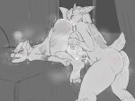 5_toes absurd_res all_fours anal anthro balls bed big_butt blush bodily_fluids bovid breath butt caprine claws clenched_teeth cum cum_on_bed cum_on_penis cumshot curling_toes curtains dripping drool_on_feet drooling_on_bed duo ejaculation erection eyes_closed eyewear feet fist foot_fetish freckled_butt freckles furniture genital_fluids genitals glasses goat handjob handjob_from_behind handjob_while_rimming hi_res holding_penis horn hybrid lamp looking_pleasured male male/male male_rimming_male mammal musk on_bed oral panting penile penis precum precum_drip precum_string reach_around rimming rimming_male saliva saliva_on_butt saliva_on_feet saliva_string sex sniffing soles spicyocean spoutpout spread_legs spreading squirming teeth thick_thighs toe_claws toes tongue tongue_out